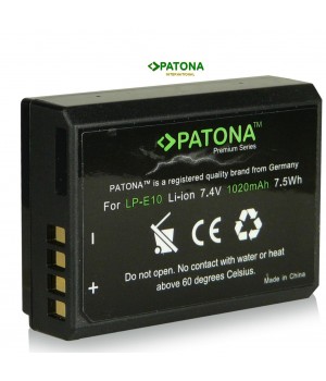 Acumulator Premium Canon LP-E10, compatibil marca Patona,