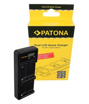 Incarcator DUAL USB cu display LCD pt acumulator Sony F550 F750 F970 FM50 FM500H marca Patona